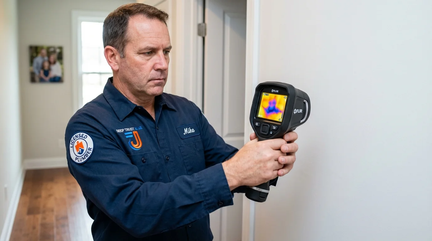 Thermal imaging leak detection by Johns Plumbing LLC in Osage
